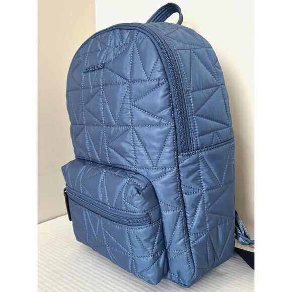 New Michael Kors Winnie Medium Backpack Quilted Nylon Dark Chambray - Picture 2 of 6